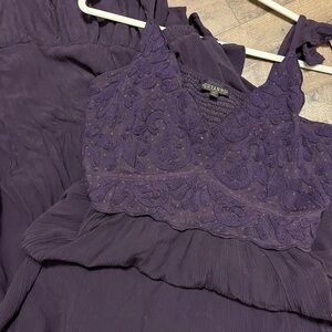 Ladies Shyanne Eggplant Western dress XL